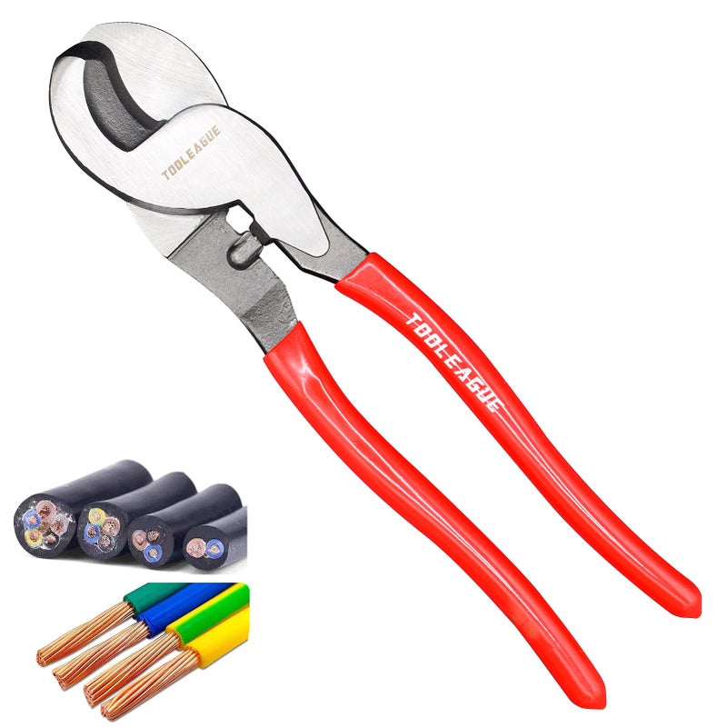 TOOLEAGUE 10 inches Cable Cutter Heavy Duty Cable Cutting  High Leverage Cutter for Aluminum  Copper  Wire  Communications Cable - Image 1